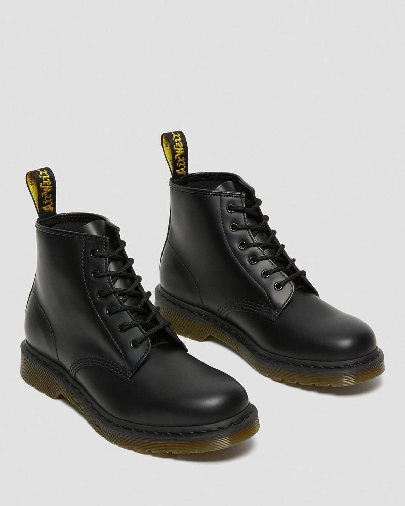 Dr Martens 101 Smooth Leren Enkellaars Dames Zwart | NL 96XYU